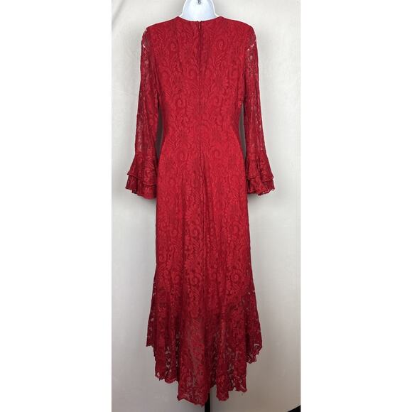 Vintage Onyx Nite Lace Dress Women's 6 Red Castlecore Fairy Goth Whimsigoth Y2K - Picture 4 of 8